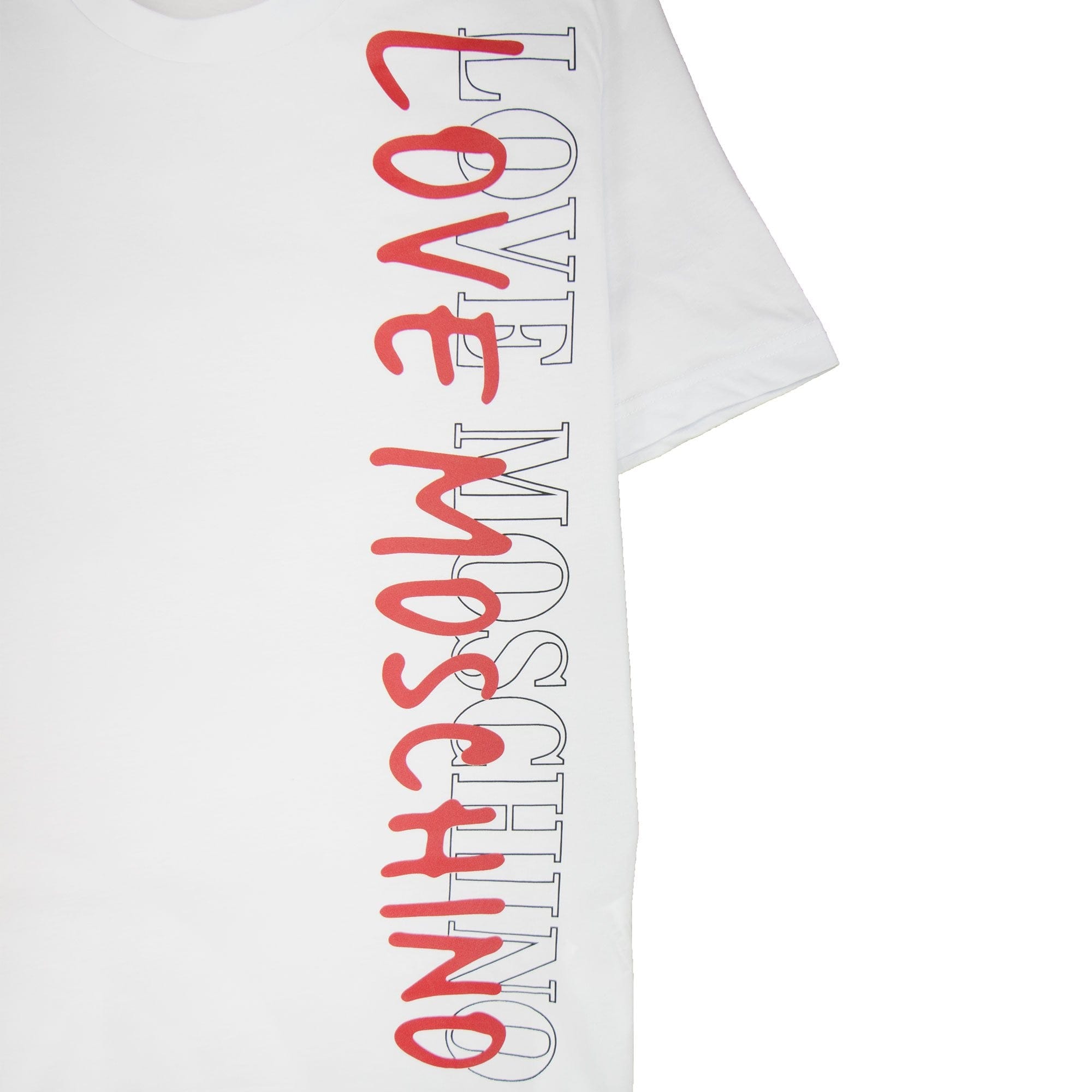 Love Moschino Overlap Script Logo T-shirt White