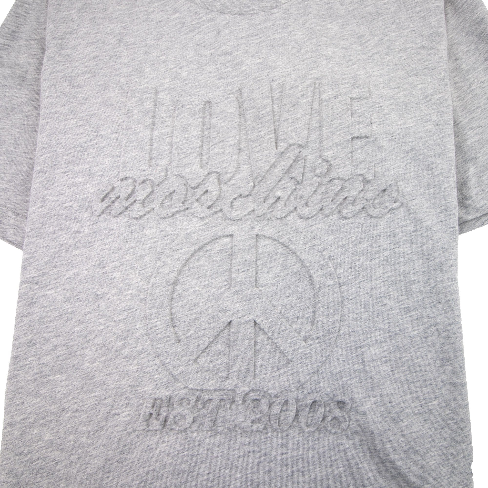 Love Moschino Embossed Peace Logo T-shirt Grey