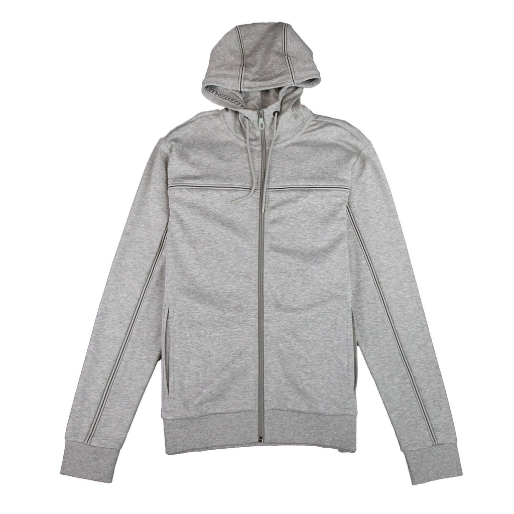 Hugo Boss Saggy Stripe Zip Up Hoody Grey