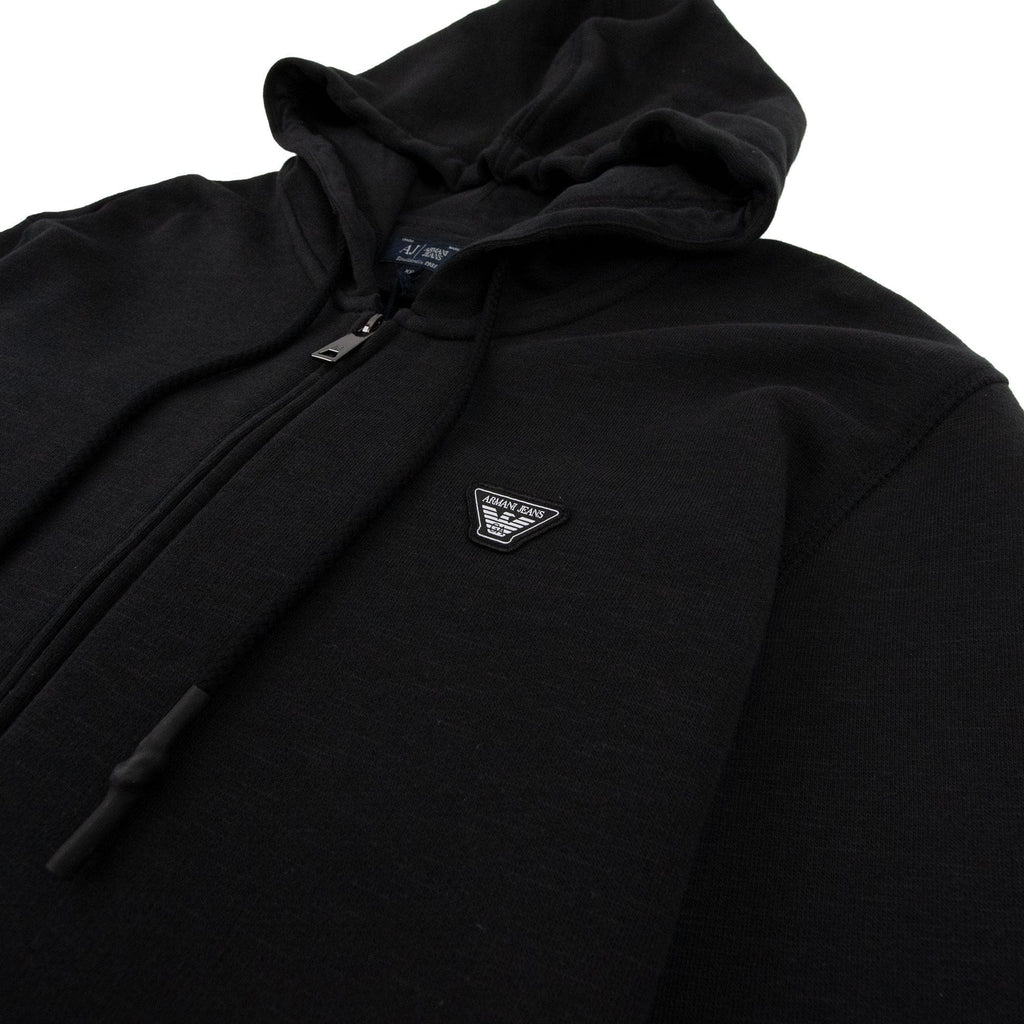 Armani Jeans AJ Eagle Patch Logo Hoody Nero