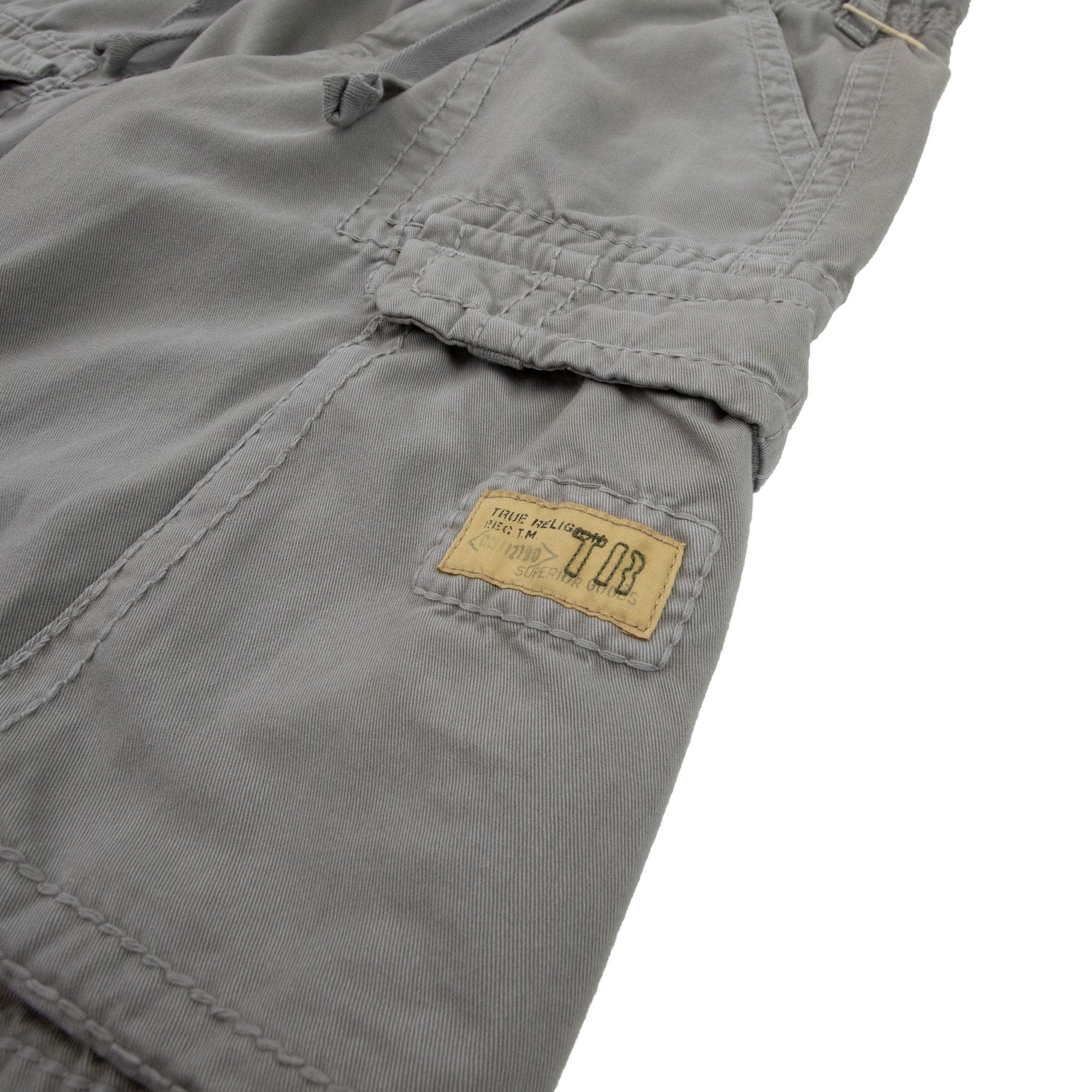 True Religion Isaac Cargo Shorts Grey