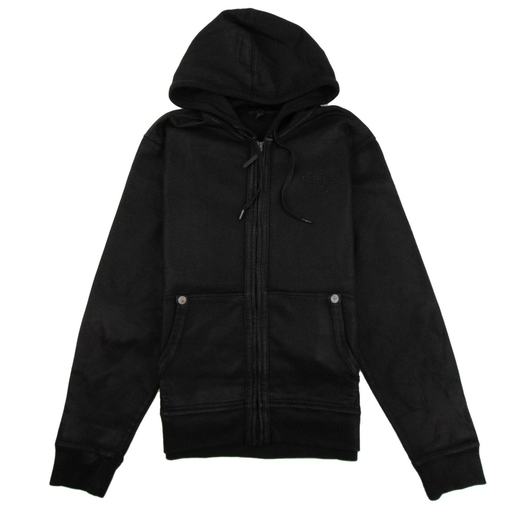 True Religion L/S Coated Runner Hoody Black