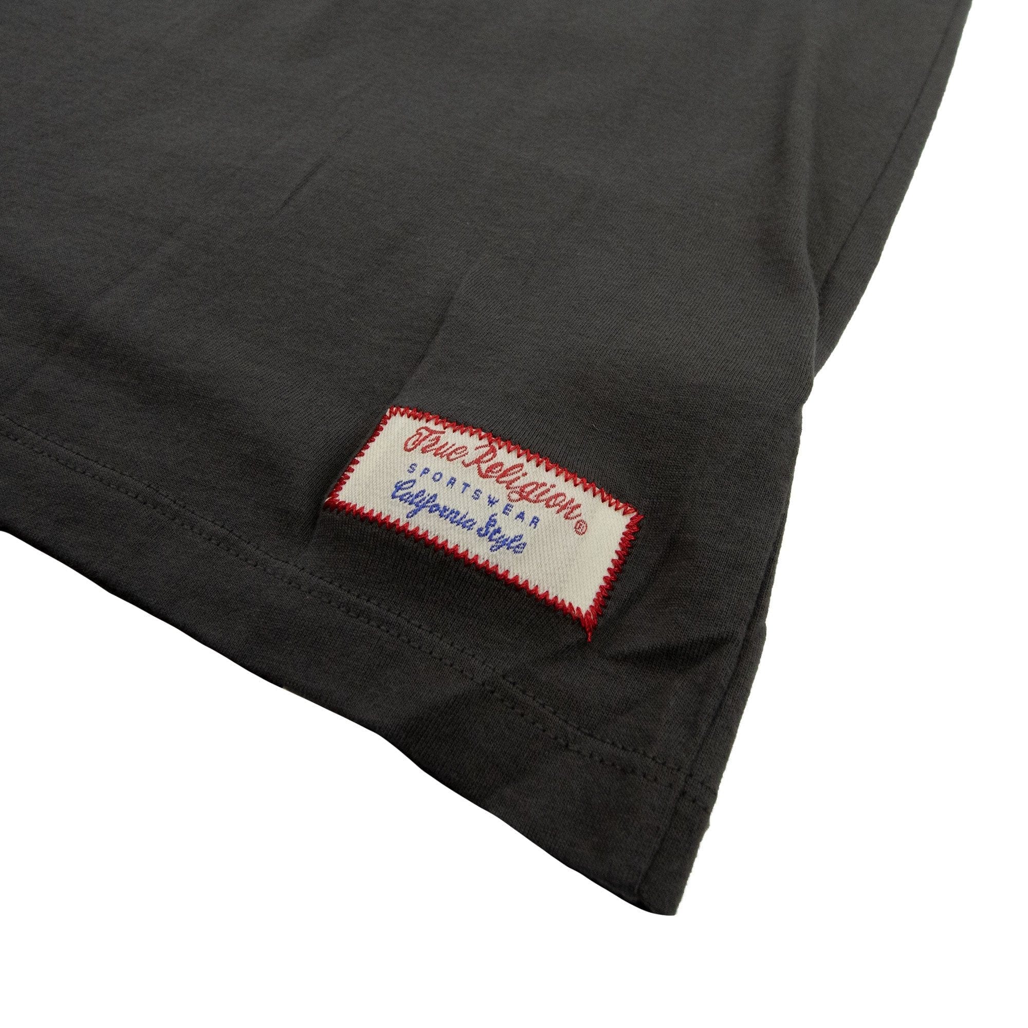 True Religion Traditional Logo Back Print Crewneck Charcoal