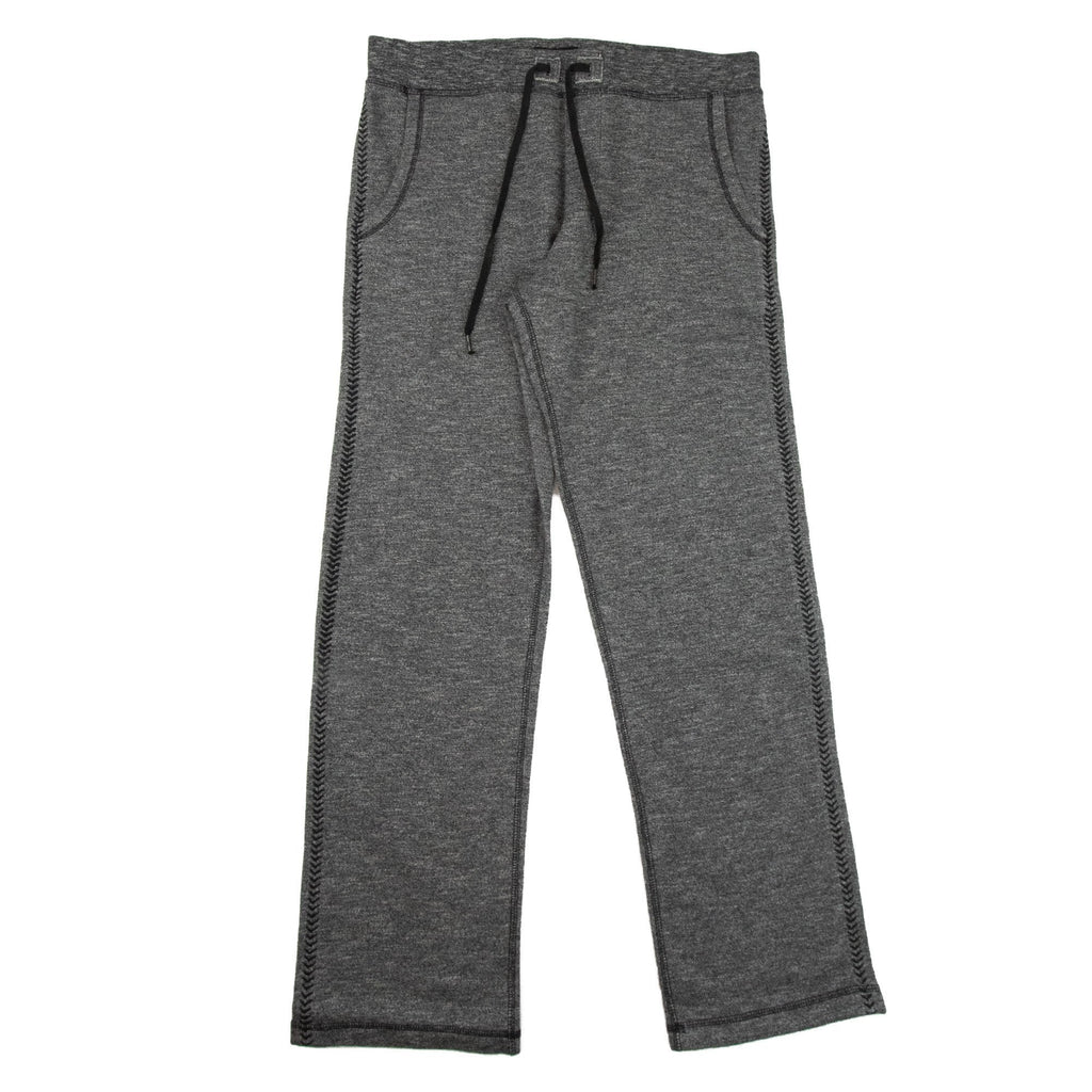 True Religion Wide Leg Baseball Stitched Sweatpants Heather Grey/black
