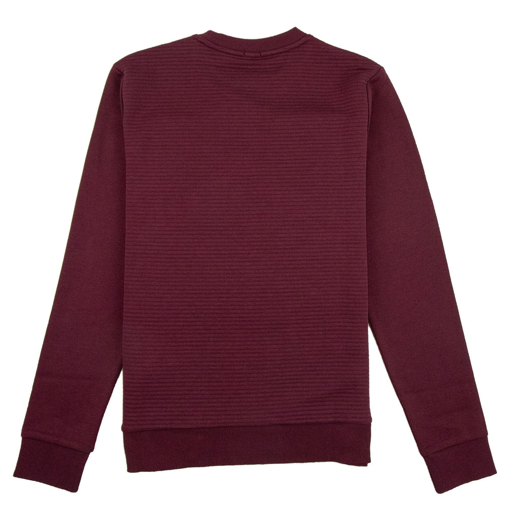 Hugo Boss Salbo Embossed Logo Crewneck Sweatshirt Burgundy