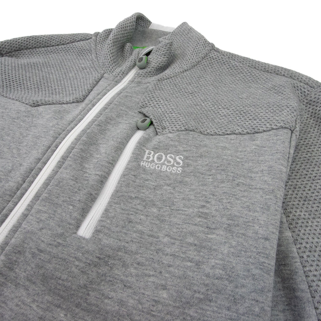 Hugo Boss Skavon Funnel Neck Tracksuit Top Grey