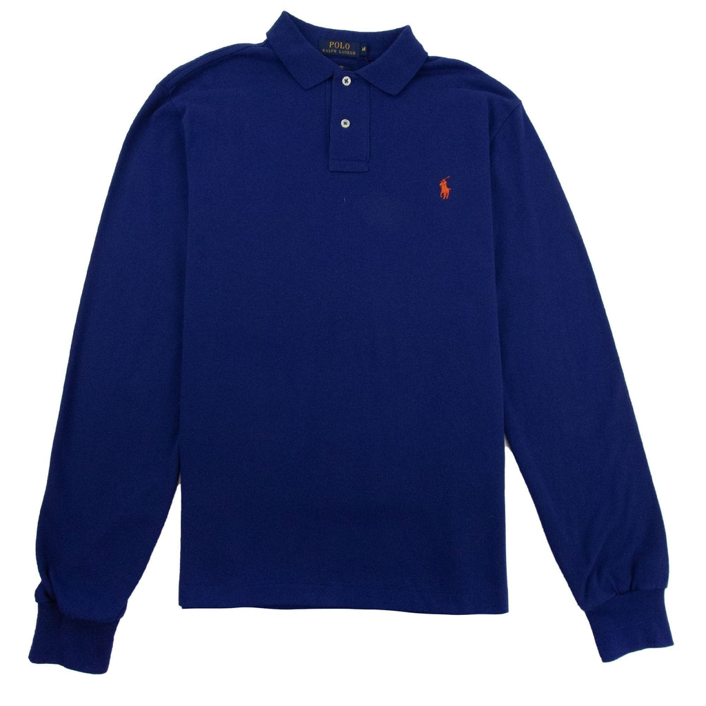 Polo Ralph Lauren Slim Fit Long Sleeve Polo Shirt Elec Blue