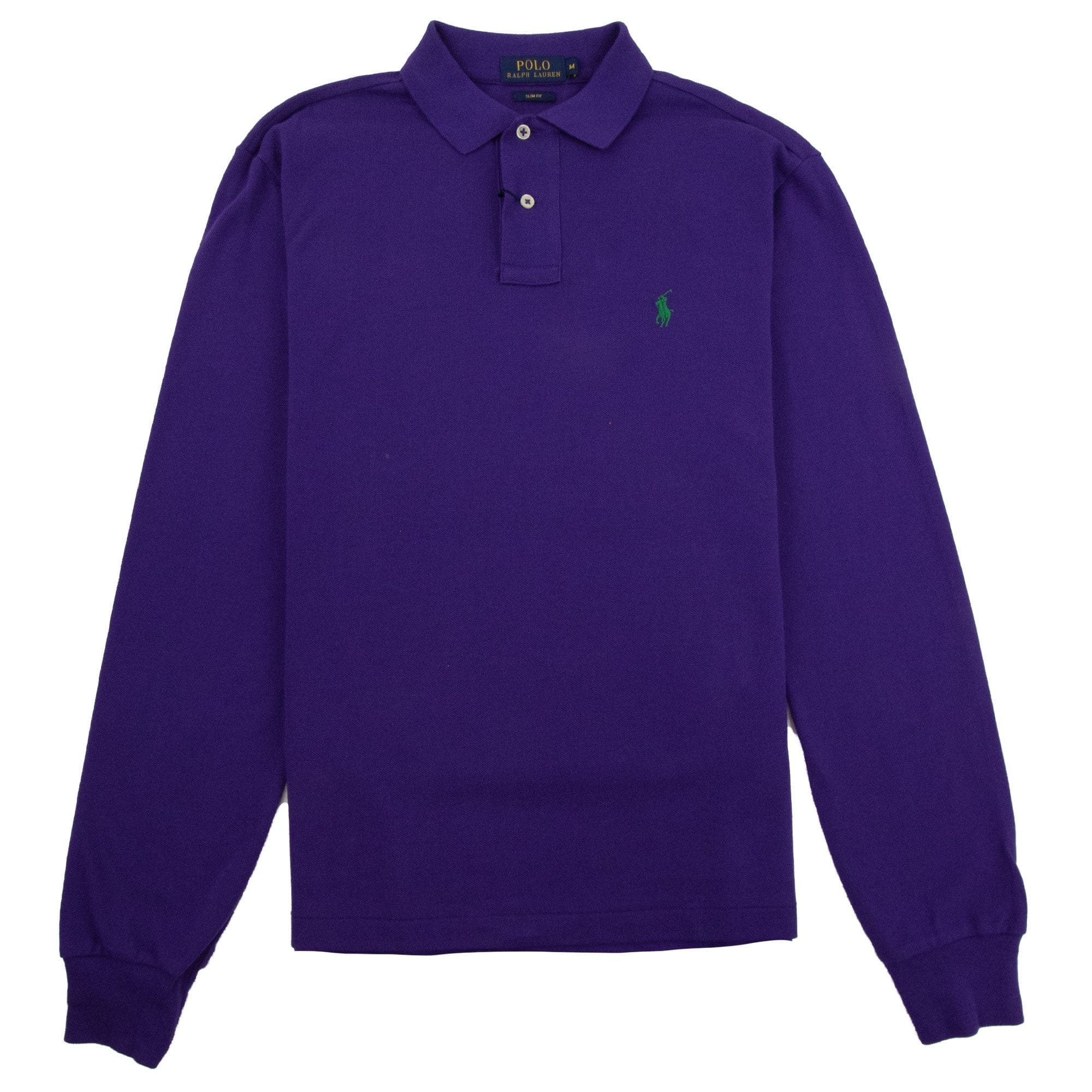 Polo Ralph Lauren Slim Fit Long Sleeve Polo Shirt Purple