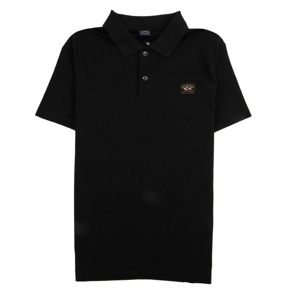 Paul And Shark Short Sleeve Badge Logo Polo Shirt Black