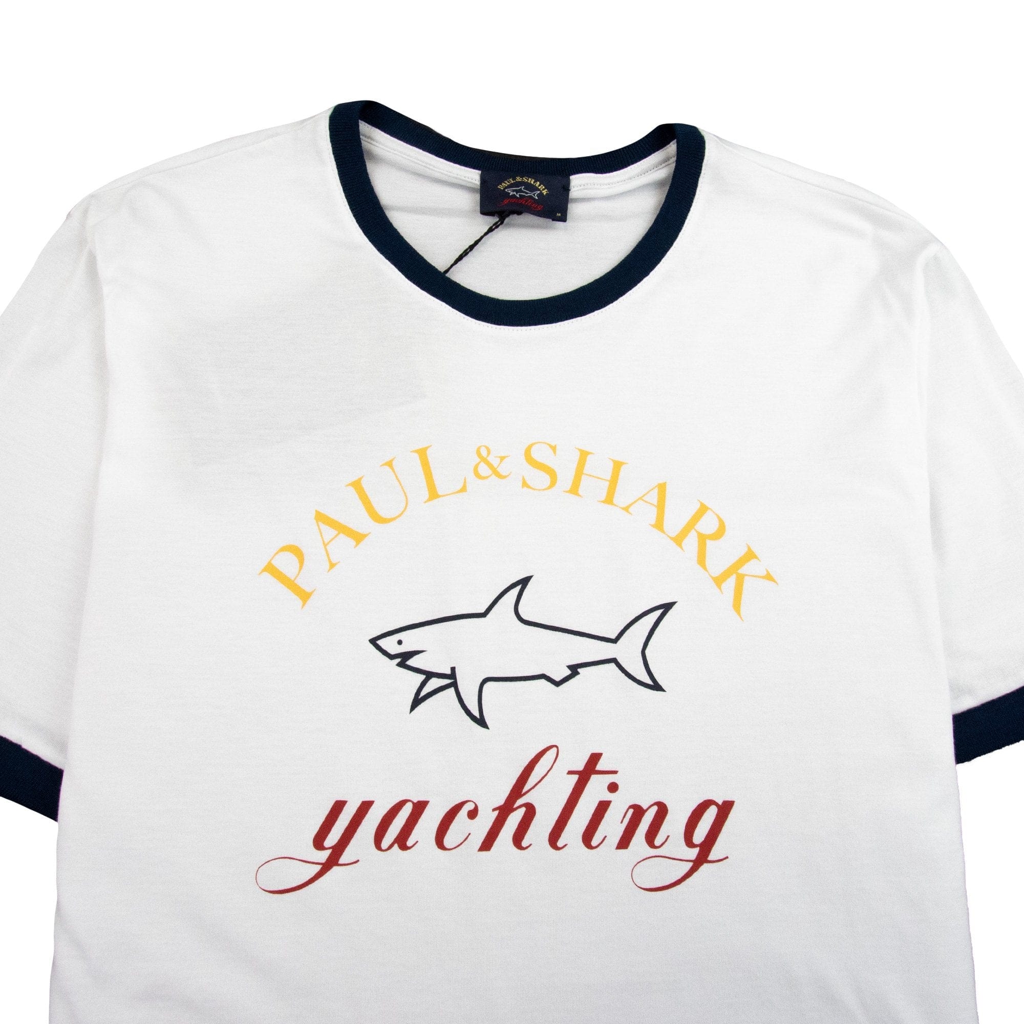 Paul And Shark Yachting Logo Ringer T-shirt White/Navy