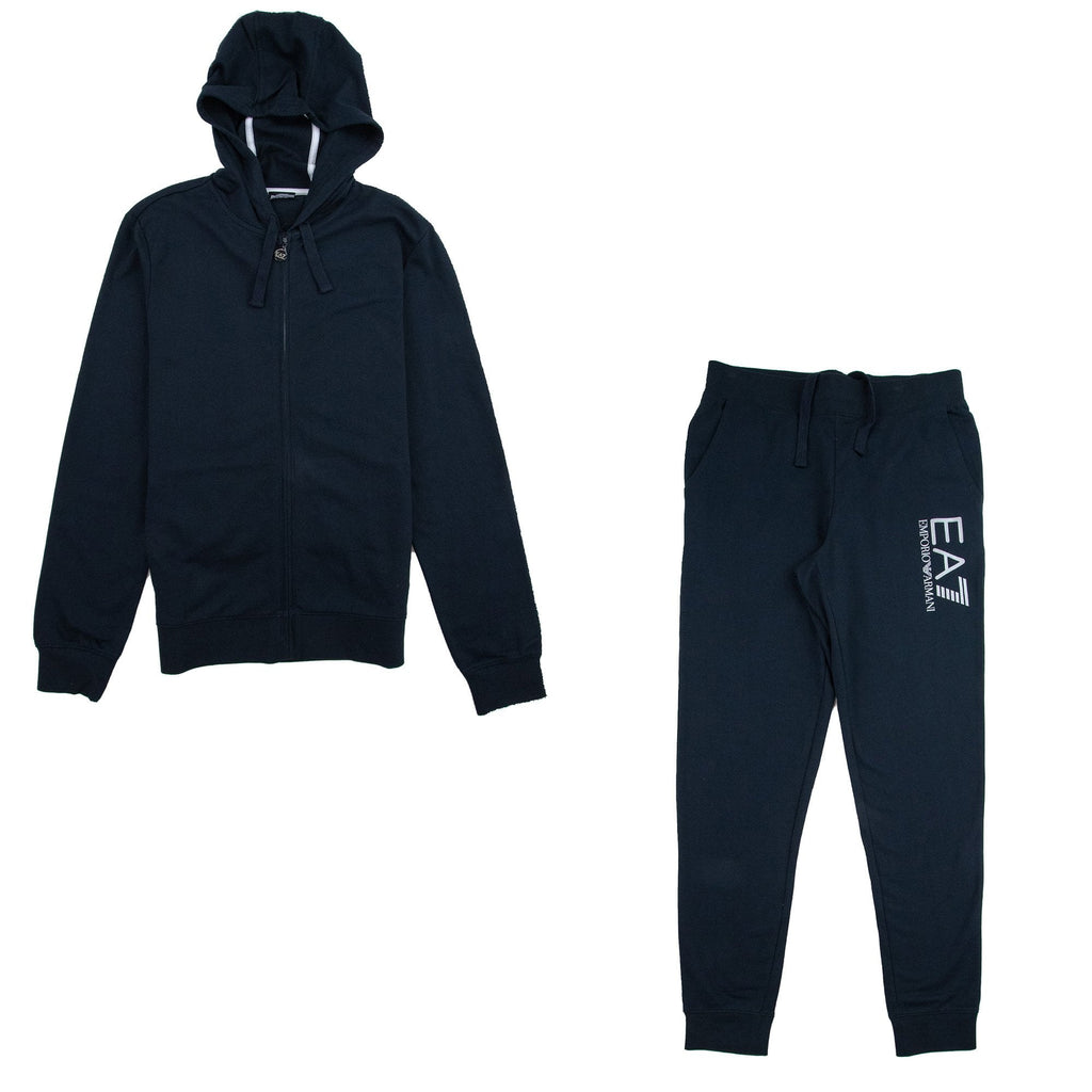 EA7 Silver Logo Tracksuit Darkslate