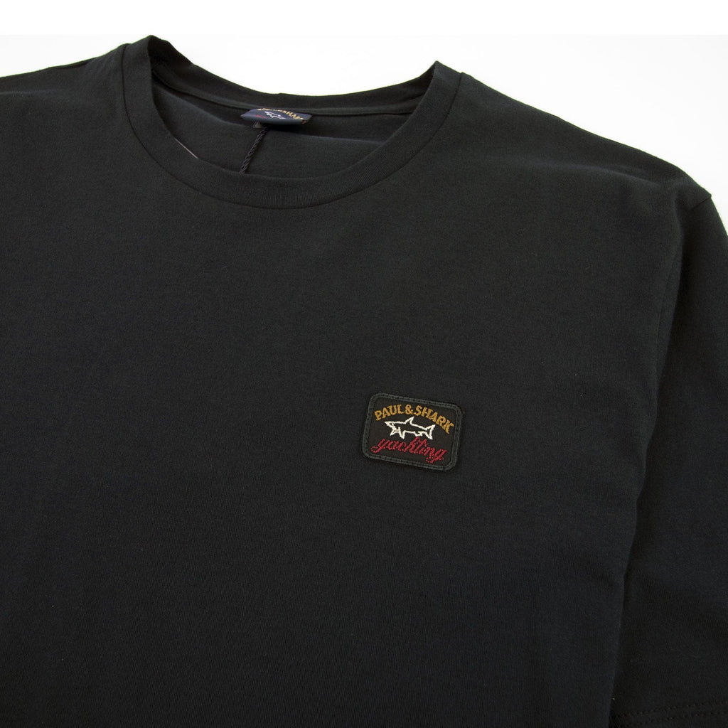 Paul And Shark Crew Neck Logo T-shirt Black