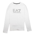 EA7 Silver Large Logo Long Sleeve T-shirt White