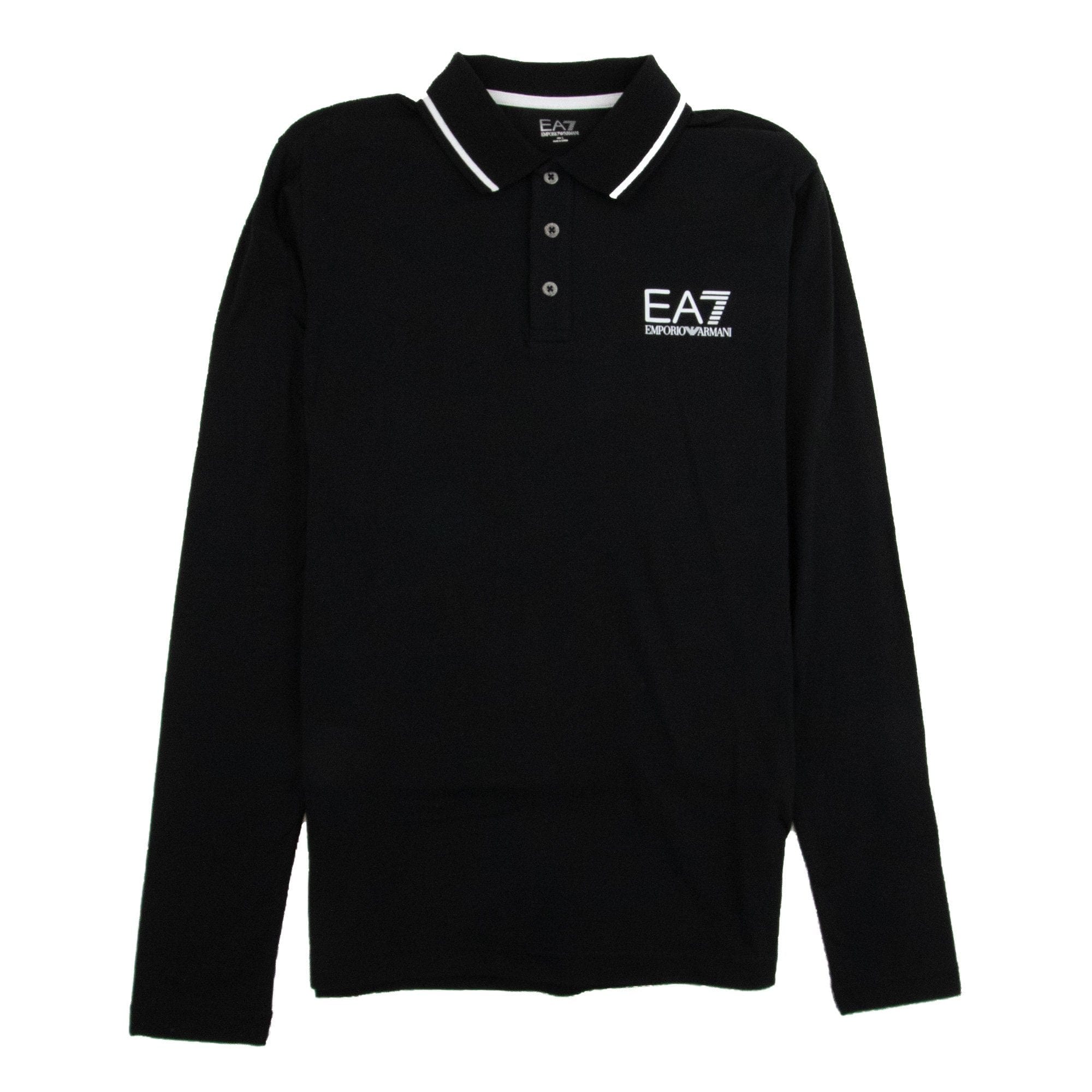 EA7 Train Core Id Long Sleeve Polo Shirt Black