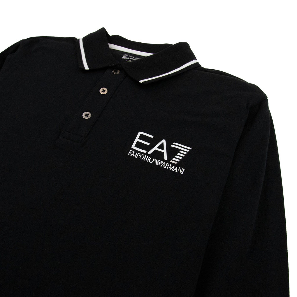 EA7 Train Core Id Long Sleeve Polo Shirt Black