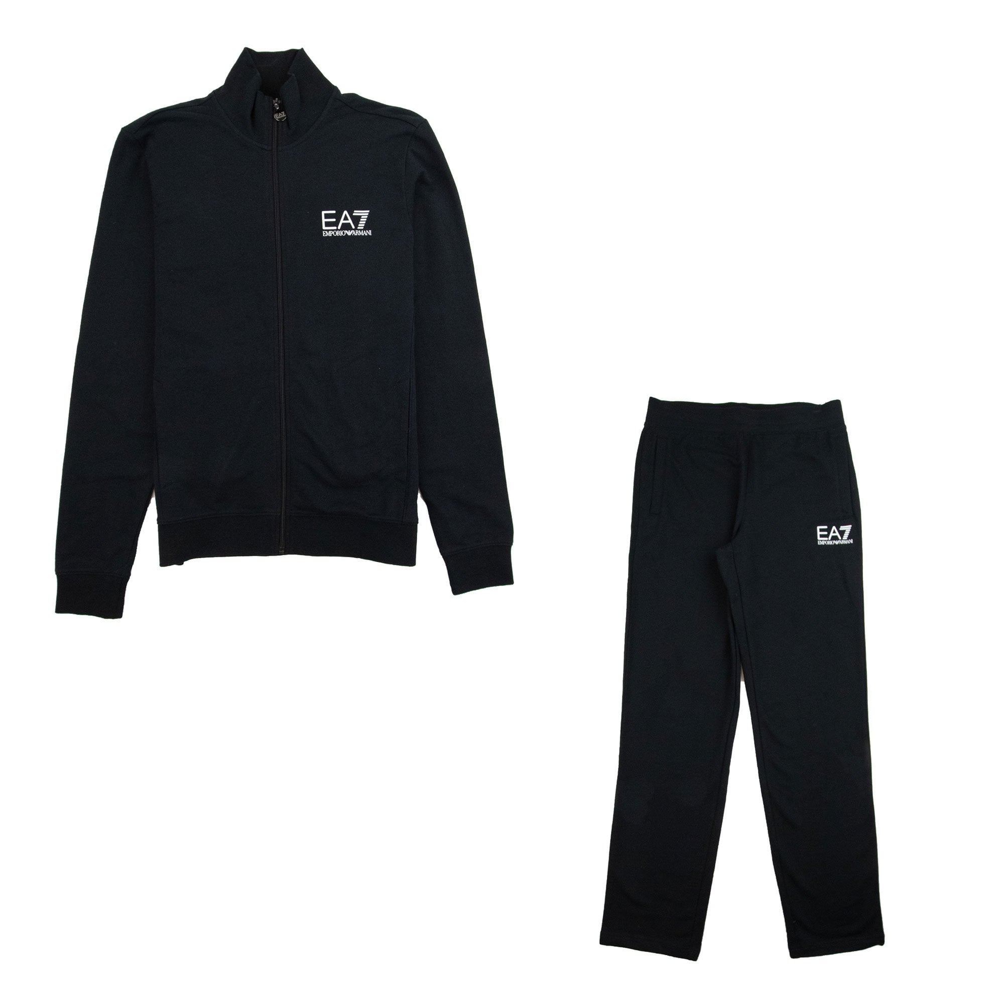 EA7 Train Core ID Funnel Neck Tracksuit Black