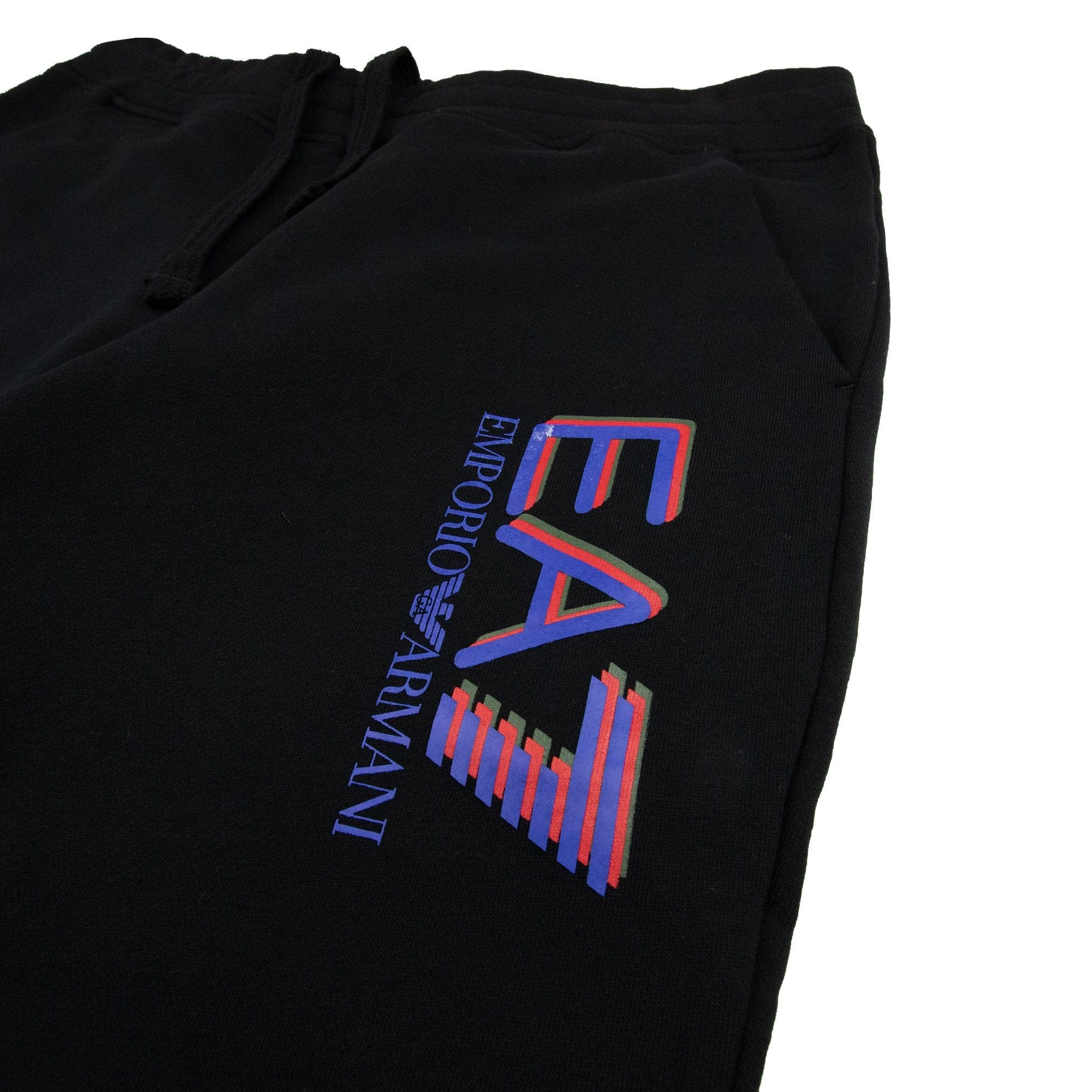 EA7 Triple Logo Press Stud Full Tracksuit Black