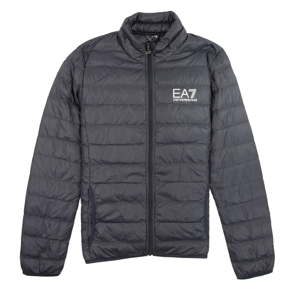 EA7 Funnel Neck Down Jacket Anthracite Grey