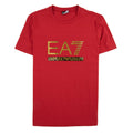 EA7 3D Gold Logo T-shirt Red