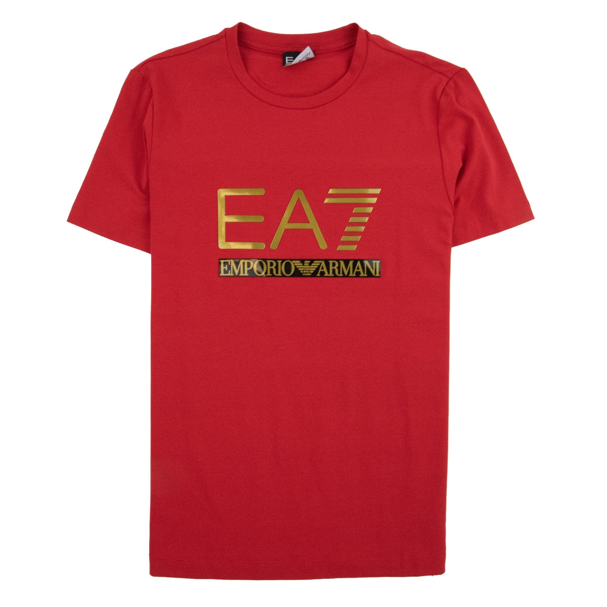 EA7 3D Gold Logo T-shirt Red