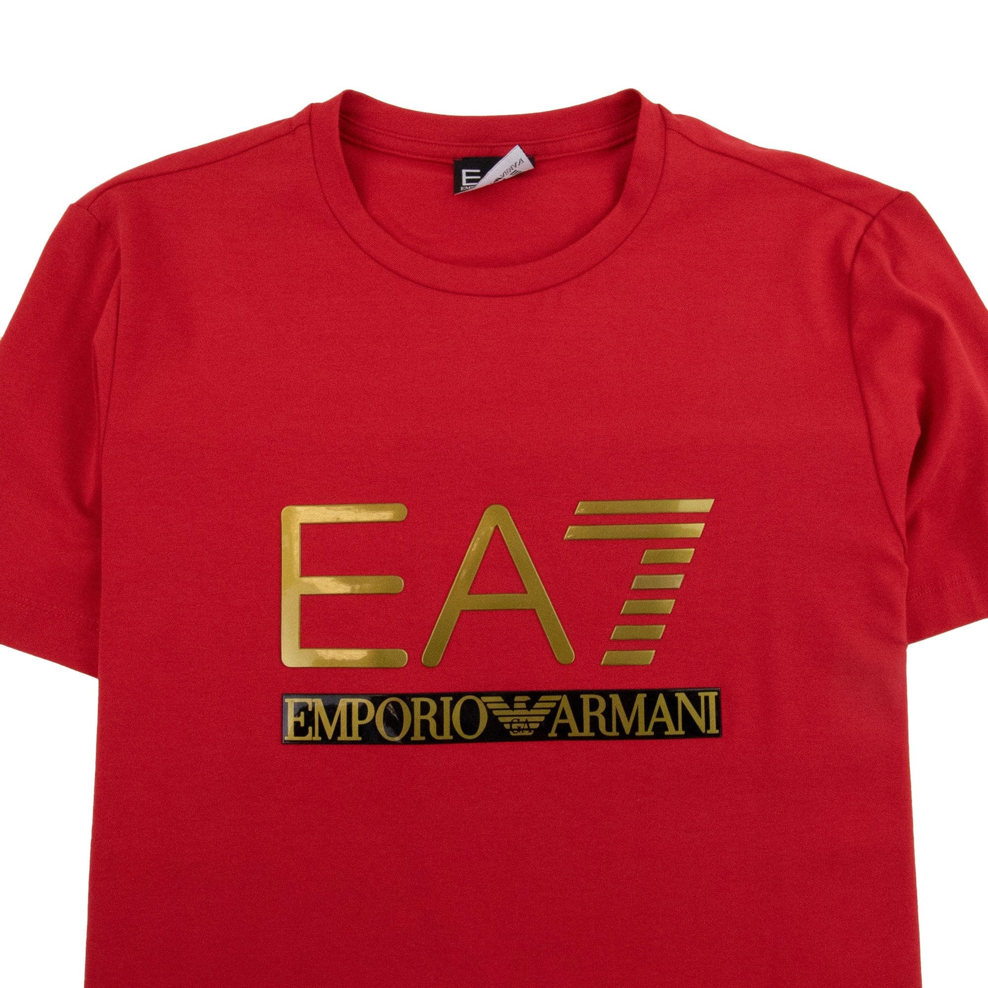 EA7 3D Gold Logo T-shirt Red