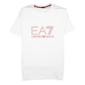 EA7 Large Silver/Red Logo T-shirt White