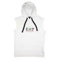 EA7 MMA Sleeveless Hoodie White
