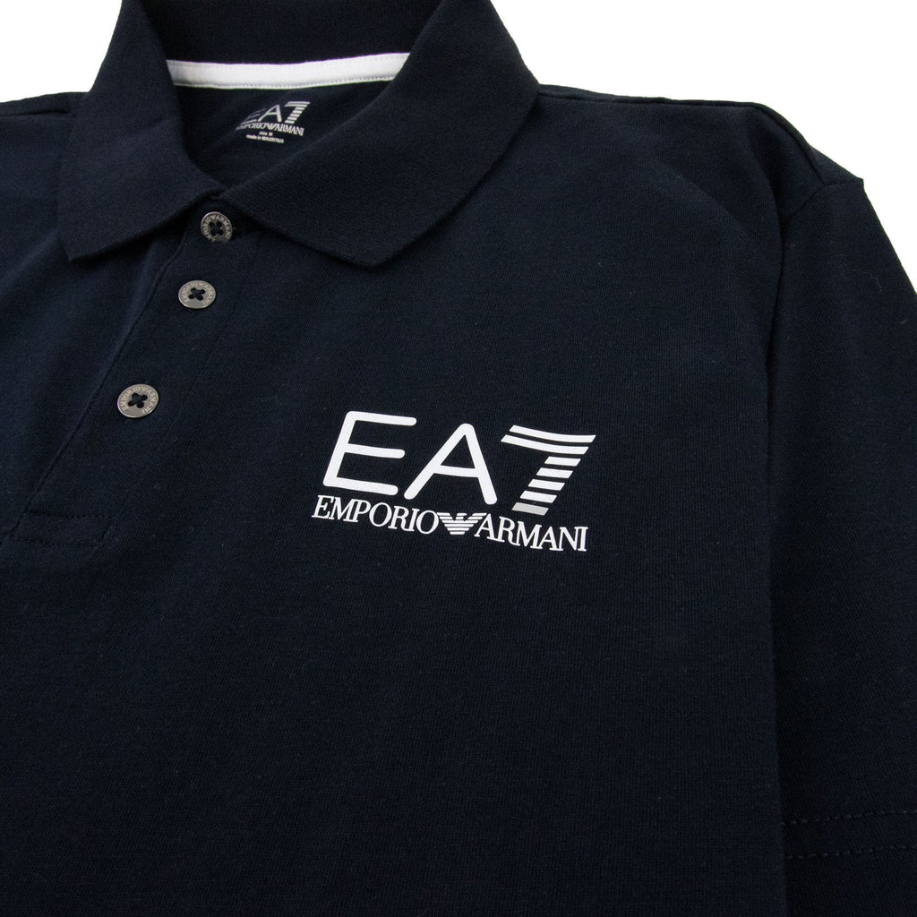 EA7 Train Core Back & Stripe Polo Shirt black