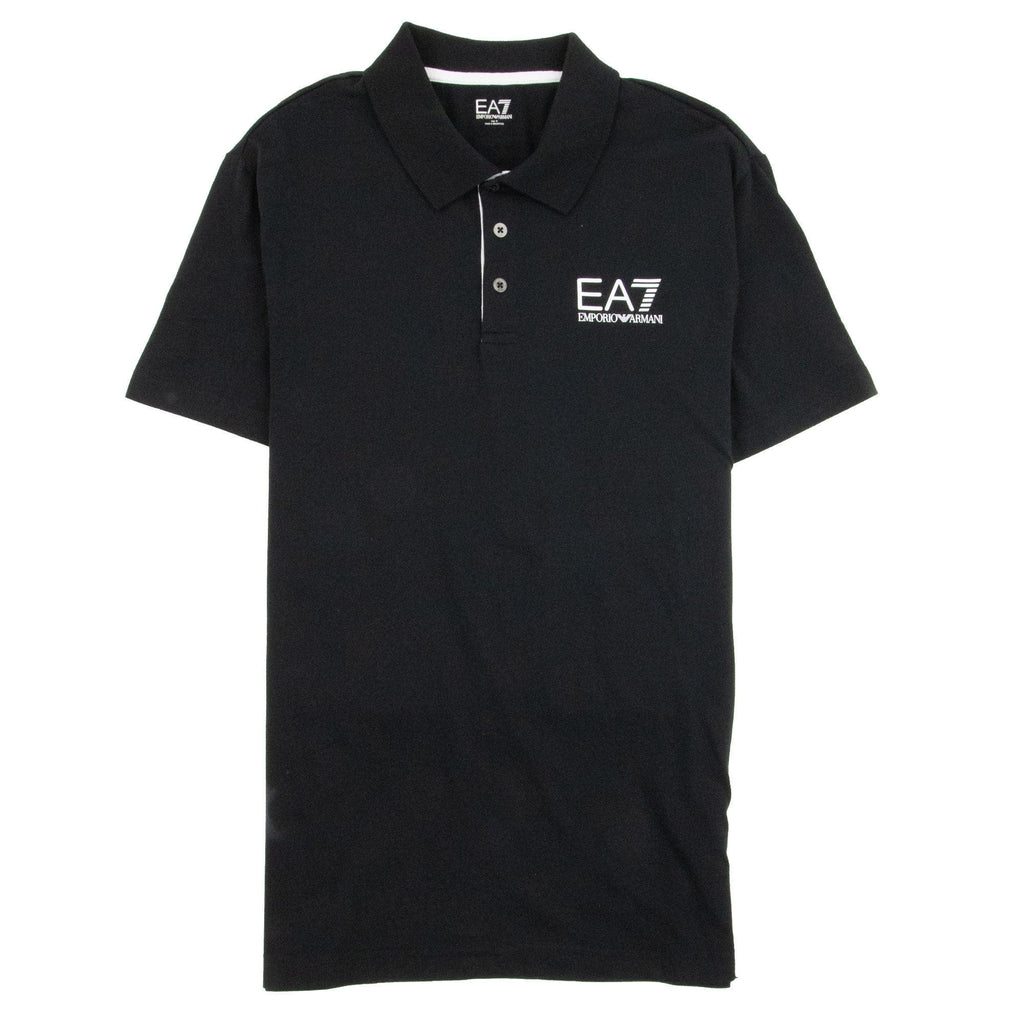 EA7 Train Core Back & Stripe Polo Shirt black