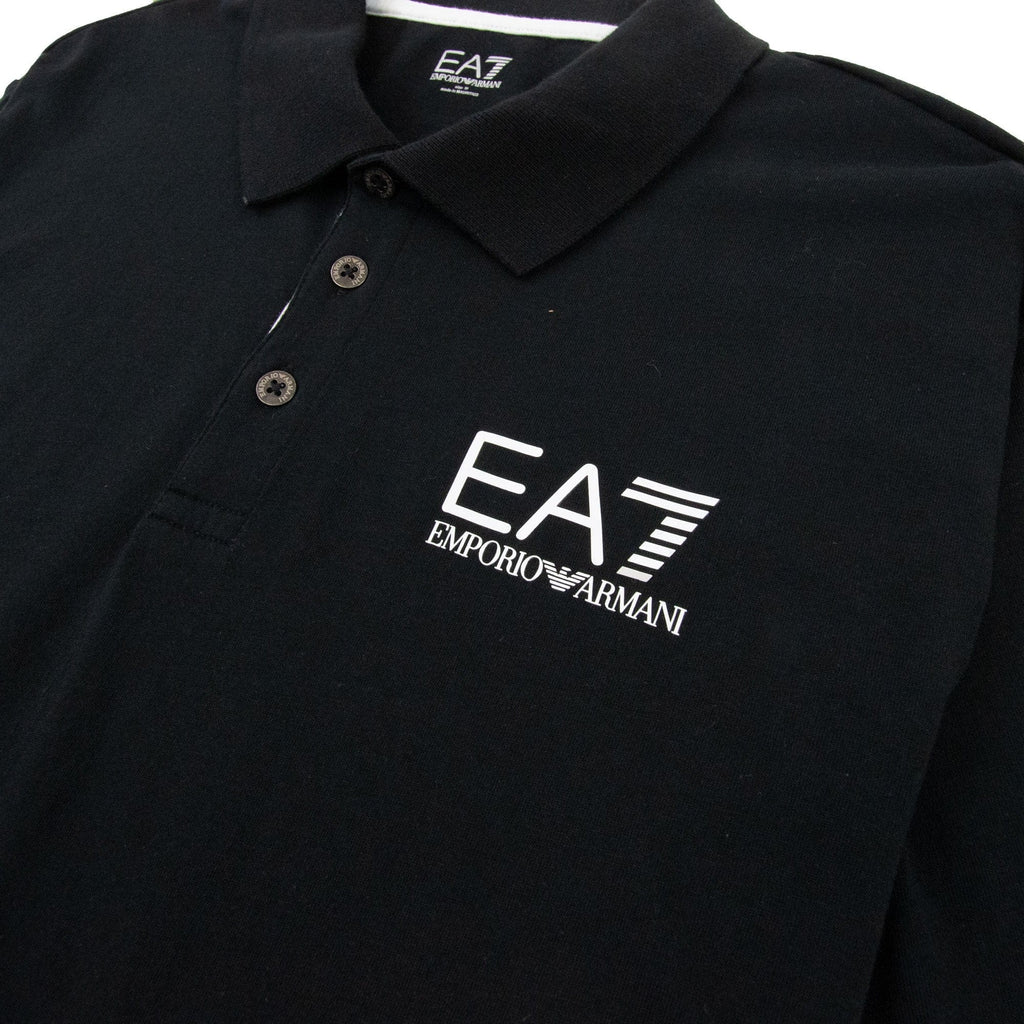 EA7 Train Core Back & Stripe Polo Shirt black