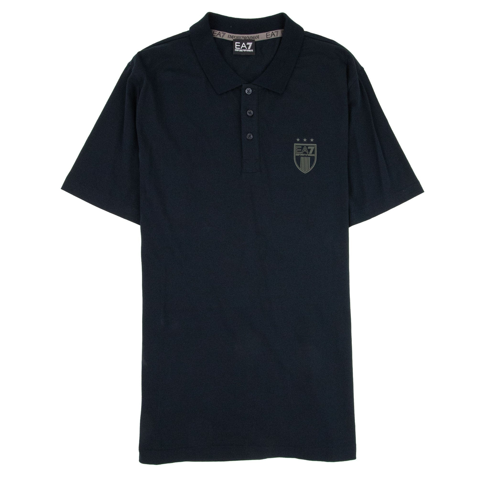 Ea7 Train Soccer Short Sleeve Polo Shirt Black