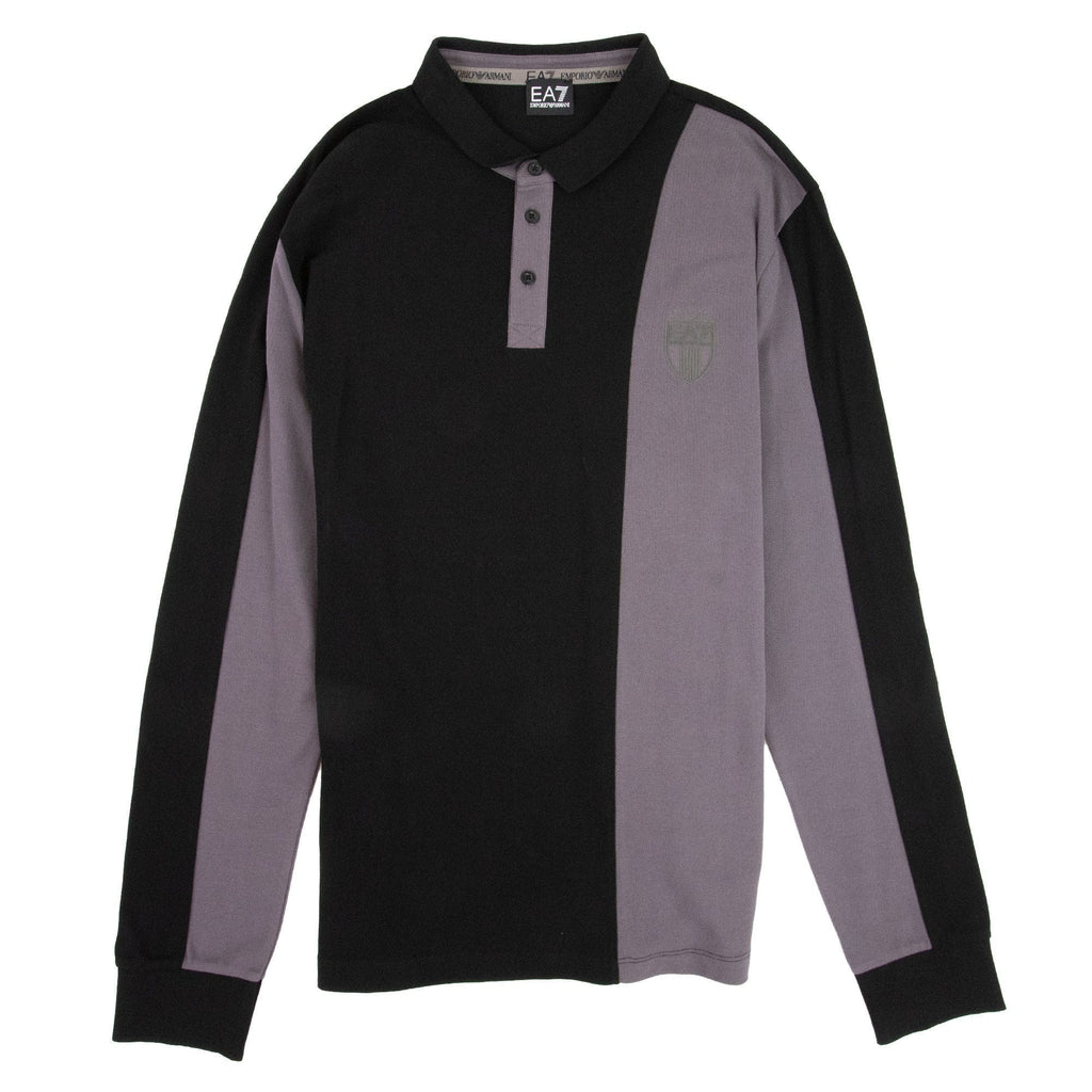 EA7 Train Soccer Long Sleeve Polo Black