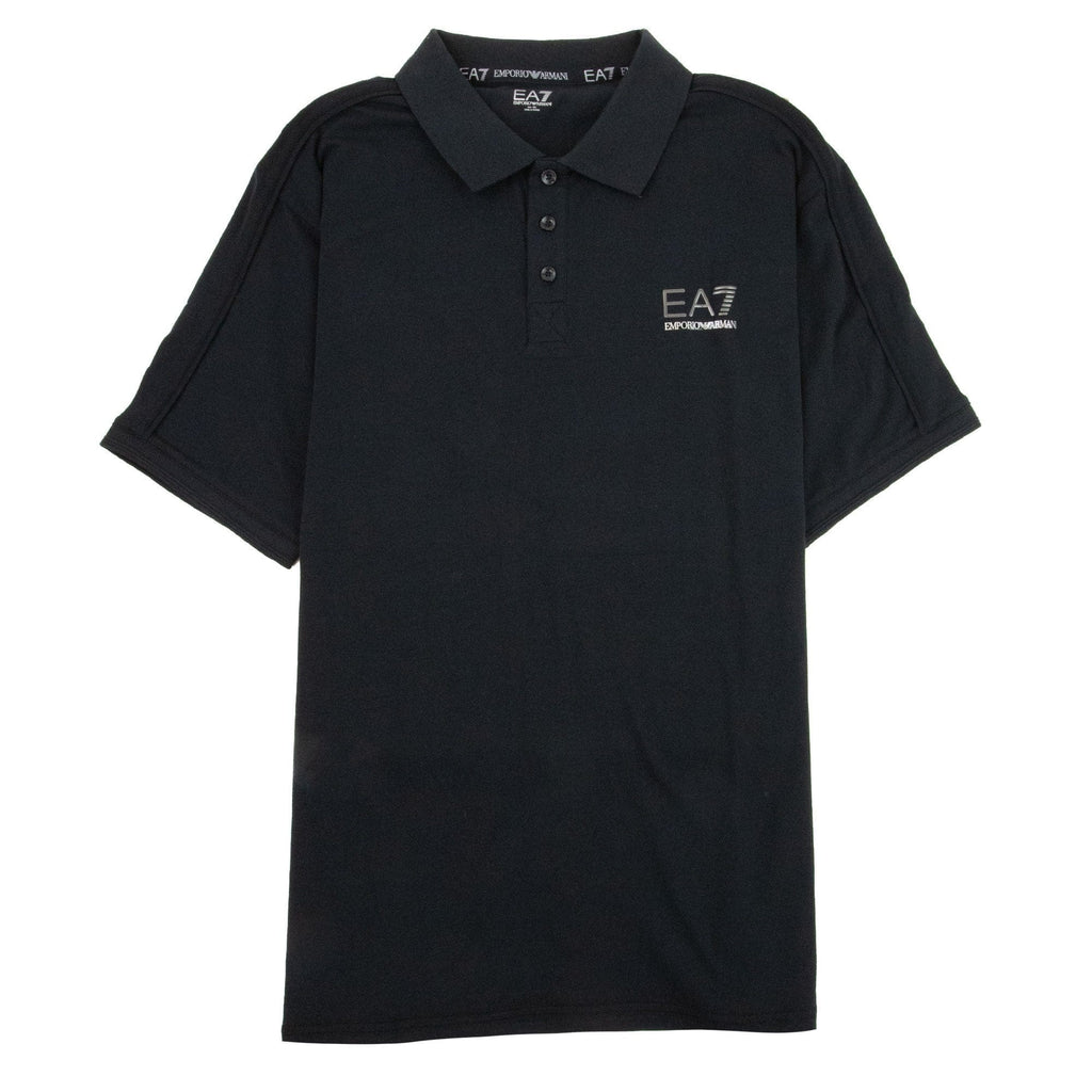Ea7 Train Evolution Stretch Short Sleve Polo Shirt Black