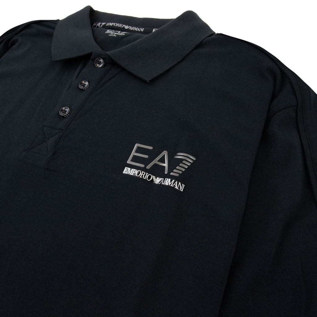 Ea7 Train Evolution Stretch Short Sleve Polo Shirt Black