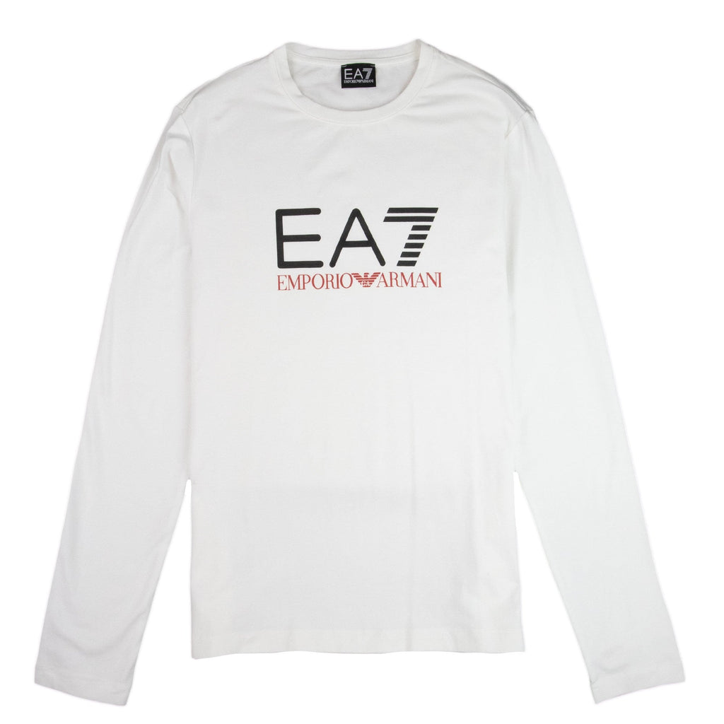 EA7 Train Graph Large Logo Long Sleeve T-Shirt White