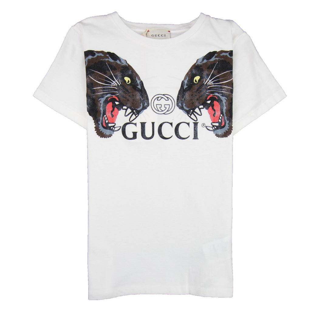 Gucci Junior Panthers T-Shirt White 9061