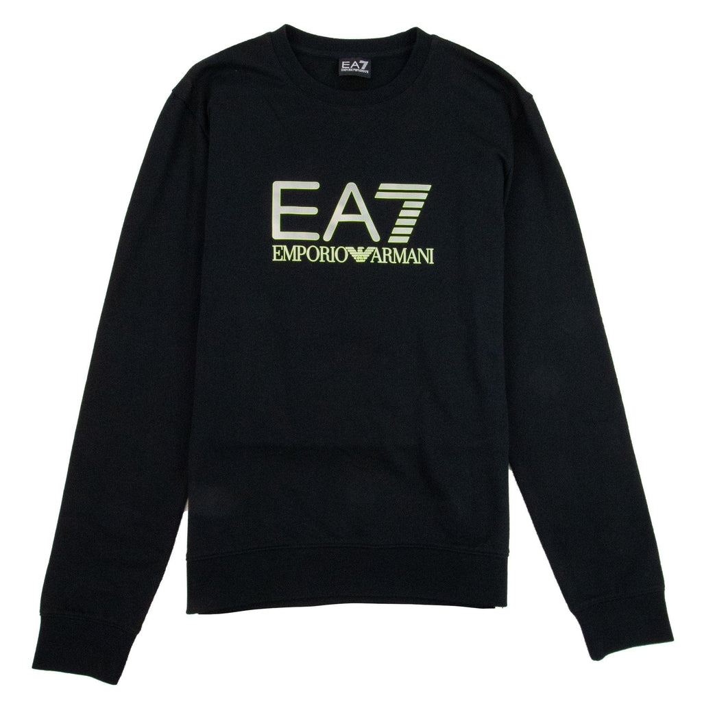 EA7 Train Visibility Crewneck Sweatshirt Black/lime