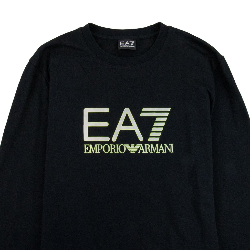 EA7 Train Visibility Crewneck Sweatshirt Black/lime