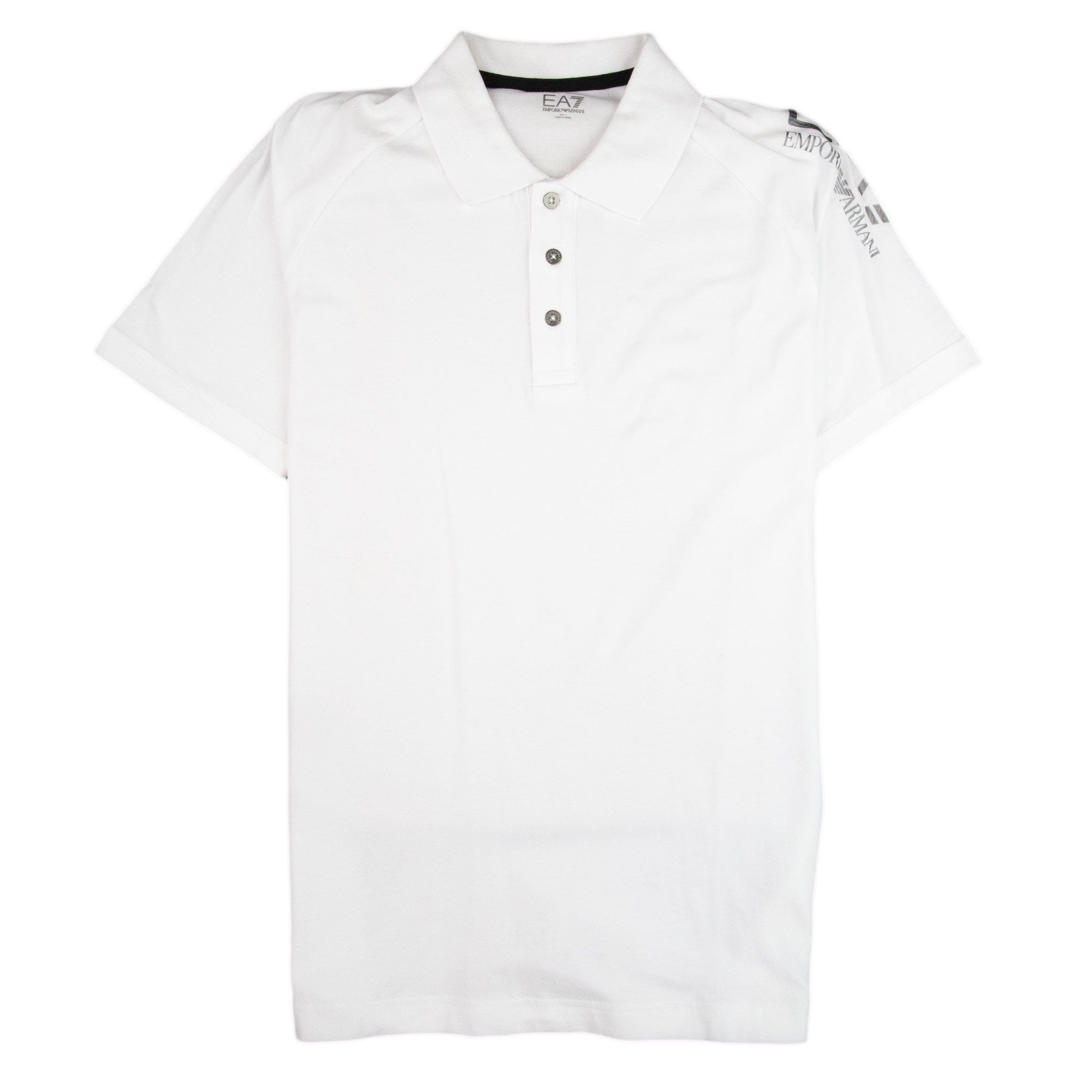 EA7 Train Visibility Short Sleeve Polo Shirt White