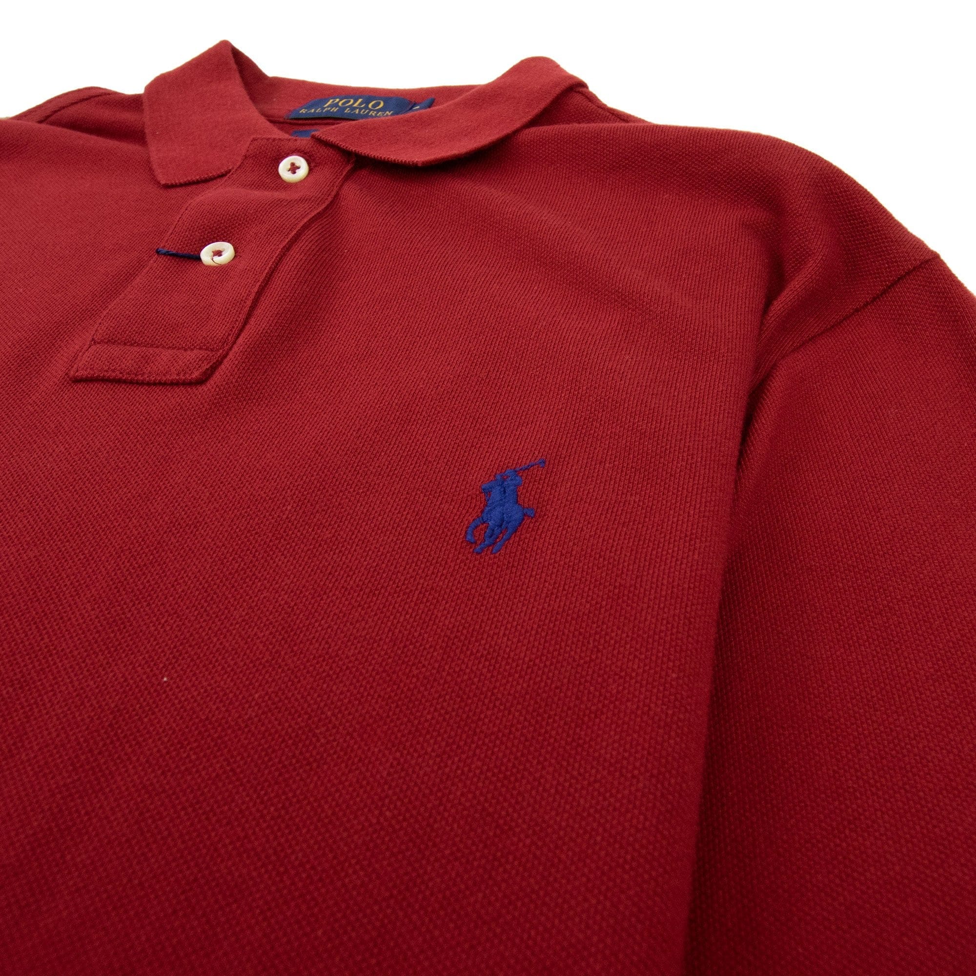 Polo Ralph Lauren Slim Fit Long Sleeve Polo Shirt Red