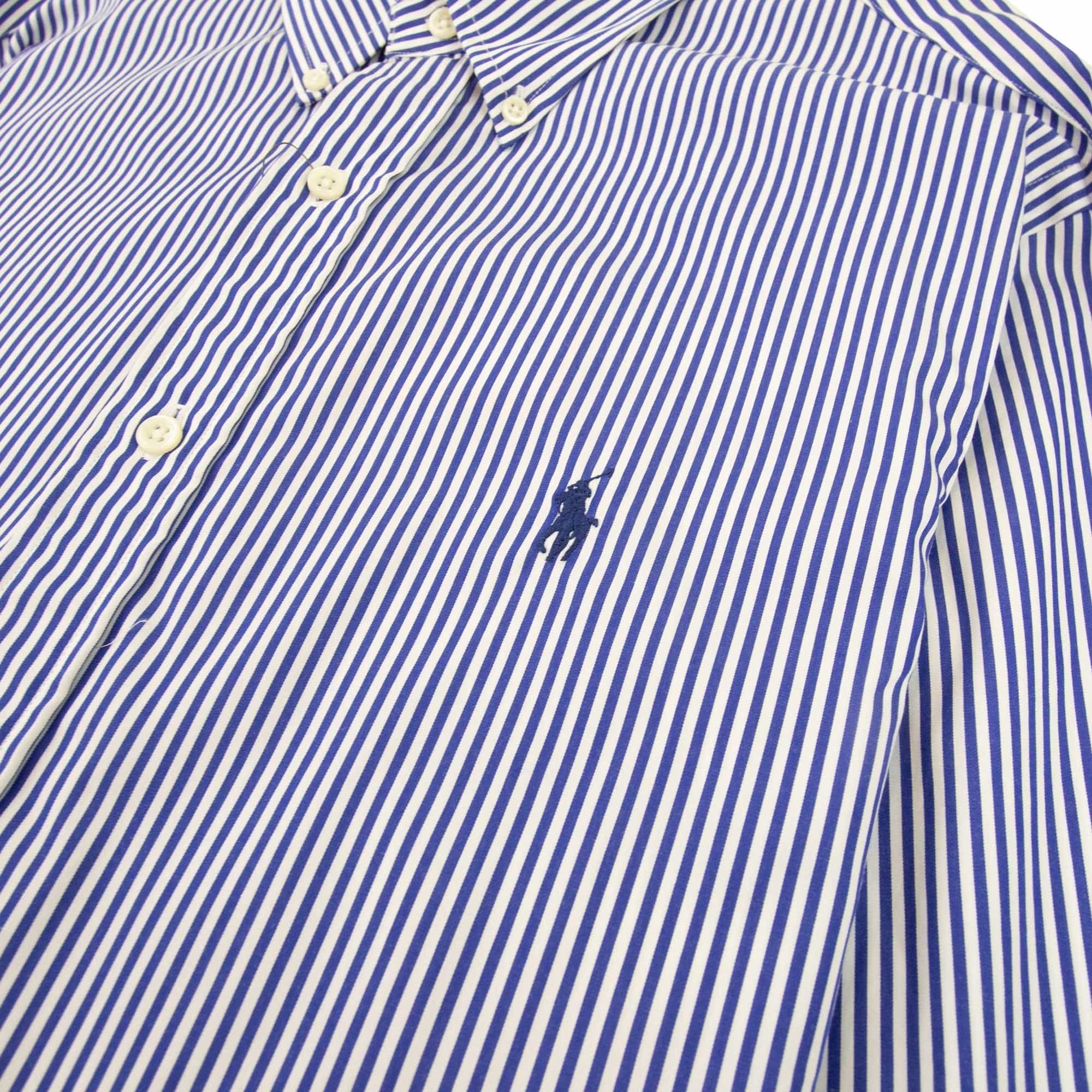 Polo Ralph Lauren Wersm Stripe Slim Fit Long Sleeve Shirt Blue/white