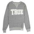 True Religion Felt True Logo Crew Sweatshirt Grey Marl