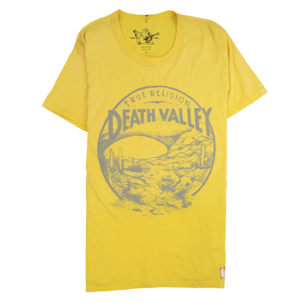 True Religion Death Valley Printed Logo T Shirt Yellow