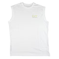 EA7 Round Collar Sleeveless Ribbed Hem Tank Top White