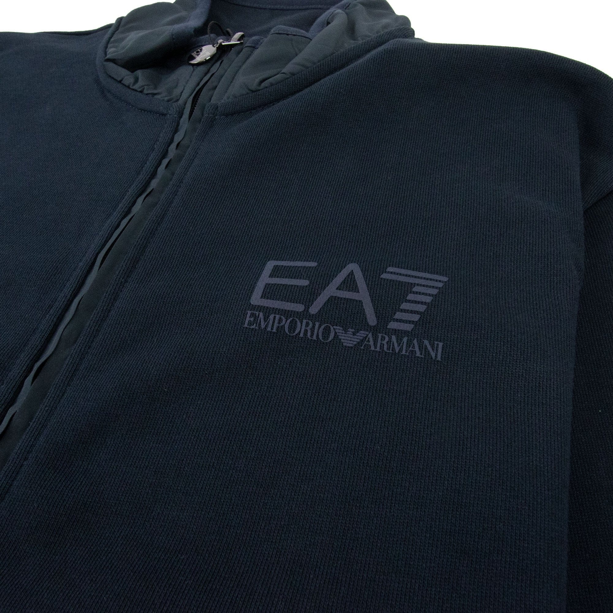 EA7 Big Pocket Funnel Neck Sweatshirt Blue Notte