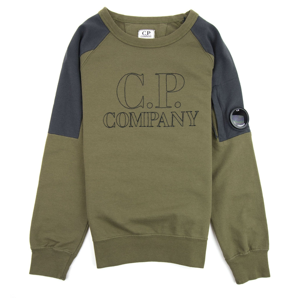 CP Company Undersixteen Embroidered Lens Sweatshirt Khaki 672