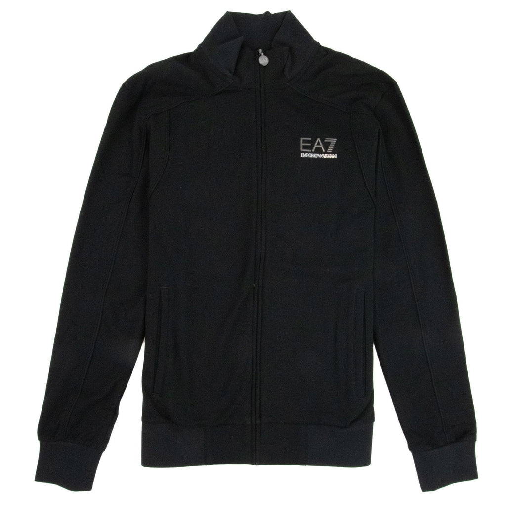 EA7 Train Evolution Small Logo Funnel Neck Sweatshirt Black