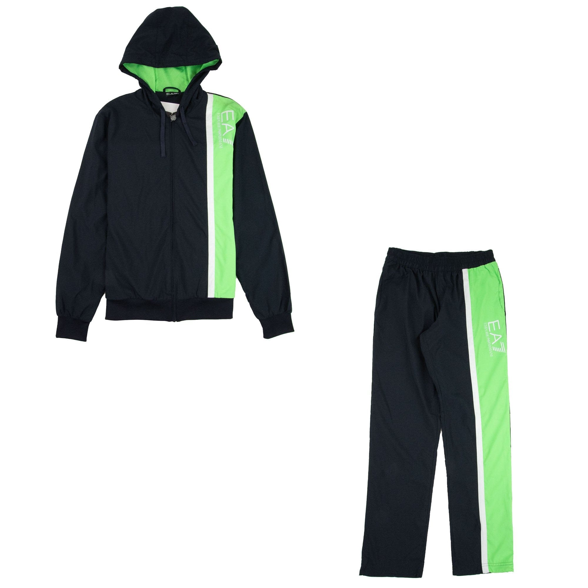 EA7 Train Colour Block Tracksuit Indigo/green