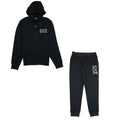 EA7 Hooded Zip Up Large Logo Tracksuit Black