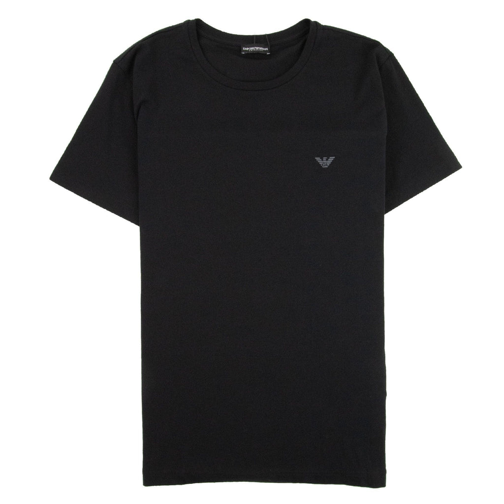 Emporio Armani Chest Logo Side Straight T-Shirt Black 00020